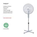 Zephir PFS50B Ventilatore a Piantana Cromato e Nero Elevata