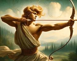 Image of Apollo God of Archery and Plagues Iliad classical art arrows