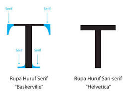 Image of Jenis huruf serif dan sans serif