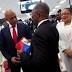 Haitian President Michel Martelly bids farewell