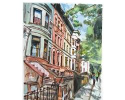 Image of beautifully painted Brooklyn brownstone