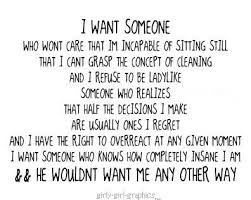 Quotes About Wanting a Relationship | him, i want, i want someone ... via Relatably.com