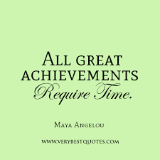 All great achievements require time - Inspirational Quotes about ... via Relatably.com