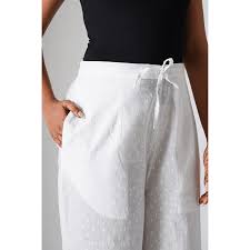 Frida White Doby Cotton Pants – The Good Artisan