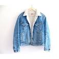 Denim sheepskin jacket