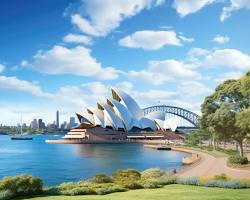 Image of Sydney Opera House with blue sky