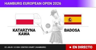Katarzyna Kawa - Paula Badosa, en directo hoy: sigue el partido de Hamburg European Open