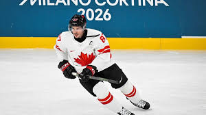 Hockey action shot representing international competition