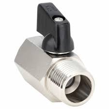 1/2 in, Nickel-Plated Brass, Manual Two-Way Ball Valve ...