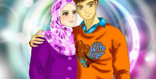 Image result for gambar kartun suami istri muslim