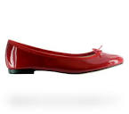Ballerines rouge vernies