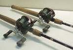 River fishing rods and reels