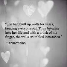 She has built up walls for years, keeping everyone out. Then he ... via Relatably.com