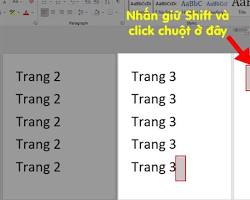 Image of Click chuột trái và kéo để chọn trang cần xóa trong Word