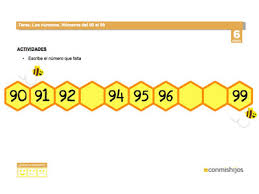 Resultado de imagen de LOS NÚMEROS HASTA EL 99 RESTA
