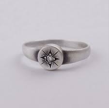 Disc with Star Set Diamond Ring – Jane Diaz NY