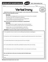 Verbal Irony 6th - 10th Grade Worksheet | Lesson Planet via Relatably.com