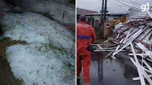 Granizo e vento destelham mais de 100 casas e deixam 400 desalojados no RS