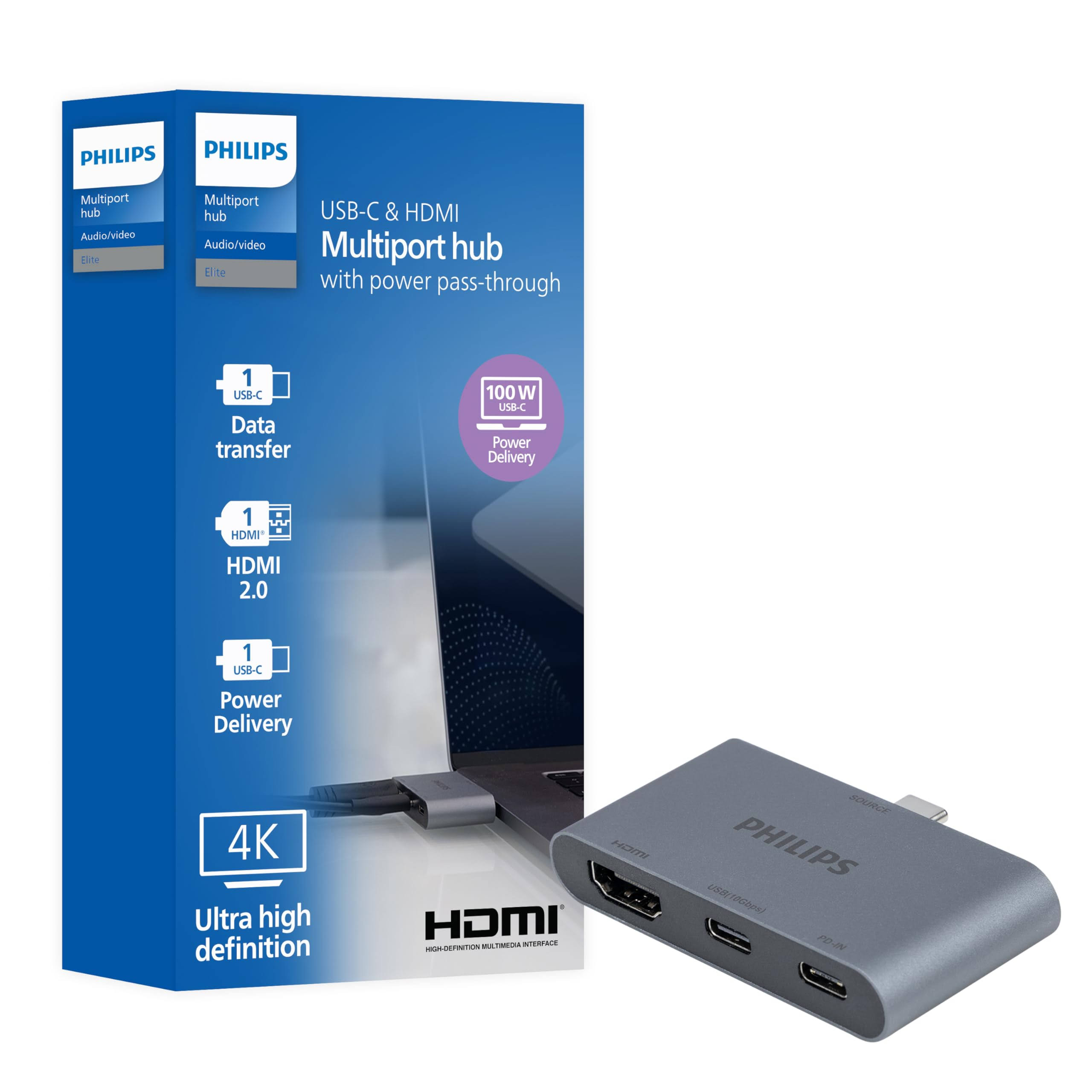 Philips USB-C & HDMI Hub with Power Delivery