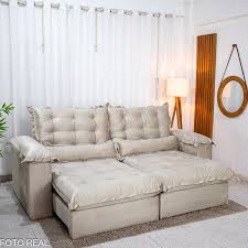 Sofá Retrátil 2 Lugares. 2m. Cores Variadas
