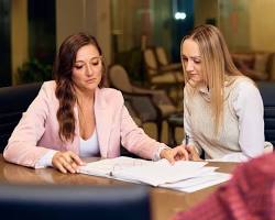 personal injury lawyer meeting with client legal consultation office photo, AI generated