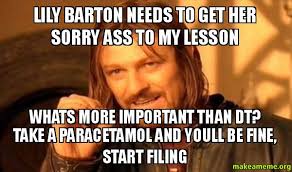 Lily barton needs to get her sorry ass to my lesson whats more important than dt? ... - Lily-barton-needs