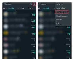 Image of WhatsApp Linked Devices menu option on phone screen