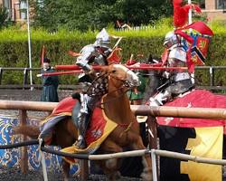 Image of Jousting tournament at Royal Armouries Museum in Leeds