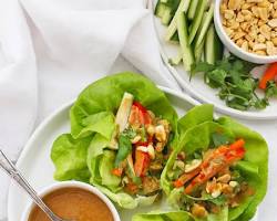 Chicken lettuce wraps with peanut sauce ingredients