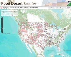 Image of Food desert map in the United States