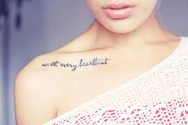 Sexy: Black Short Love Quote Tattoos for Girls - Hot Shoulder ... via Relatably.com