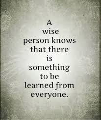 A wise person knows that there is something to be learned from ... via Relatably.com