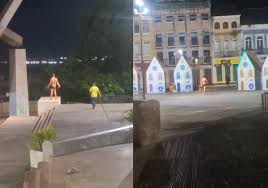 Homem em surto mobiliza PM e Samu no Centro Histórico de Salvador