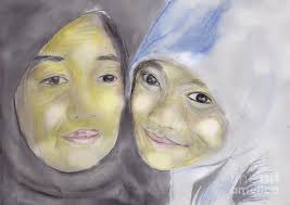 Mother And Daughter Drawing by Mukhtar Mukti ali - Mother And Daughter Fine ... - mother-and-daughter-mukhtar-mukti-ali
