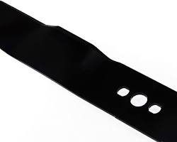 Image of closeup of mulching mower blade