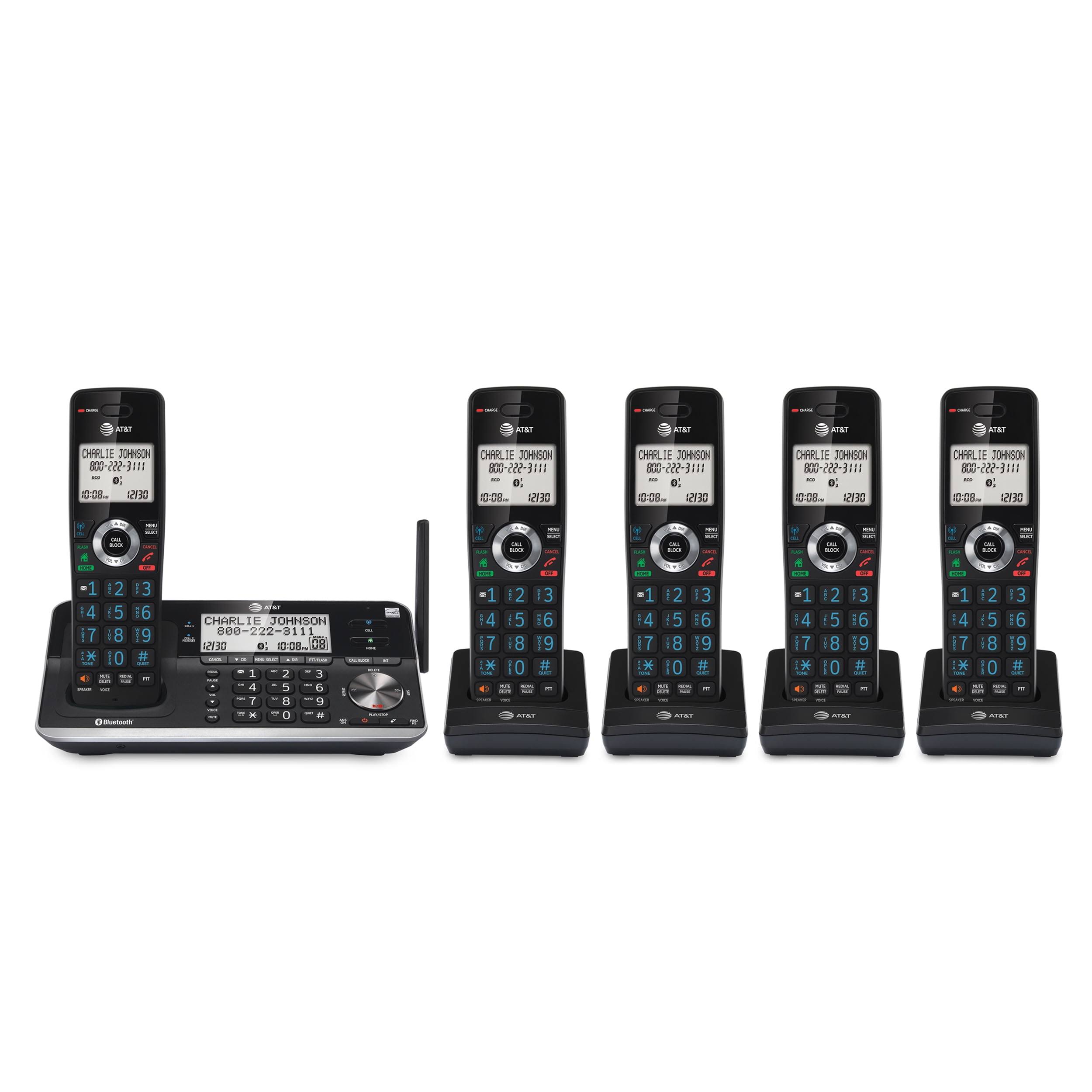 AT&T Dlp73510 5 Handset Cordless Answering System with Unsurpassed Range and Connect to Cell