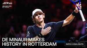 De Minaur saves 10 BPs vs. Humbert, reaches 3rd straight Rotterdam final