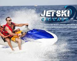 Image of Northerly Island Chicago jet skiing