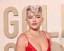Image of Florence Pugh at Golden Globes 2025