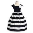 Girls black and white dress