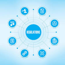 Regulations Chart With Keywords And Icons Stock Illustration ...