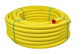 Cable protection pipe TEL B 50mm x 50m yellow with - MELTEX