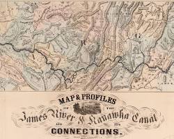 Image of James River and Kanawha Canal map