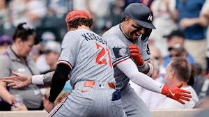Twins celebrate victory