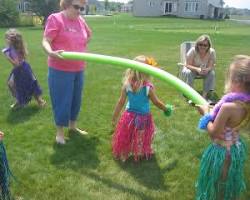 Image of Pool noodle limbo