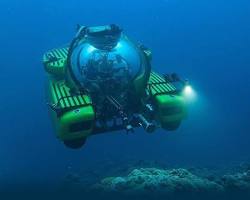 Image of Modern Submarine exploring underwater