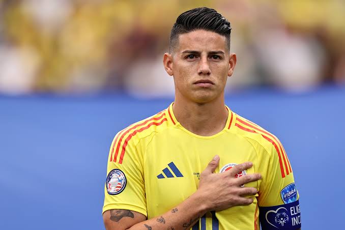 James Rodrieguez con la maglia della Colombia