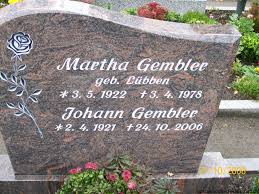 Grab von Johann Gembler (02.04.1921-24.10.2006), Friedhof Plaggenburg
