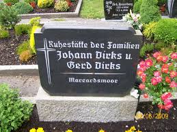 Grab von Johann Dirks (-), Friedhof Marcardsmoor