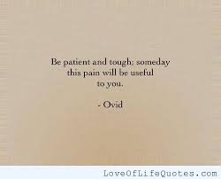 Ovid quote on being patient - Love of Life Quotes via Relatably.com